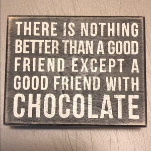 Black wooden friendship sign